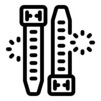 Cable ties fastening and unfastening process icon vector