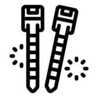 Cable ties fastening and securing wires and cables vector