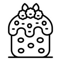 Traditional easter cake with icing and decorations representing renewal and celebration vector