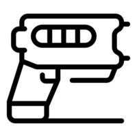 Electric hot glue gun with four glue sticks displaying holding position icon vector