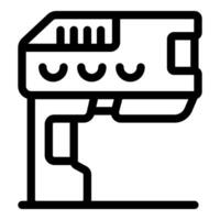 Electric handheld stapler being used for binding documents or cardboard vector