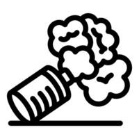 Smoke bomb releasing thick white smoke creating special effect vector