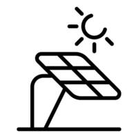 Solar panel converting sunlight into green energy, eco friendly power generation vector