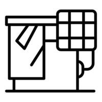 Drying clothes with electric dryer machine icon showing laundry and housework vector