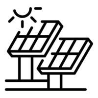 Solar panels converting sunlight into renewable energy vector