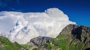 Clouds and mountains 3 time lapse video