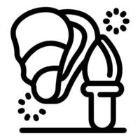 Modern hearing aid resting on charging station, improving listening experience vector