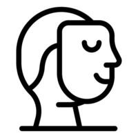 Person changing face showing happy emotion, hiding real feelings vector