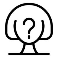 Question mark inside human head representing confusion and curiosity vector