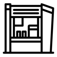 Outdoor vending machine offering snacks and drinks vector
