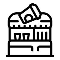 Coffee machine preparing delicious hot beverage with paper cup and glasses vector