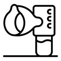 Scientist analyzing sperm sample for semen analysis in medical laboratory vector