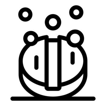 Effervescent tablet dissolving in water, creating bubbles vector