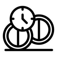 Clock showing time to take medicine pills vector