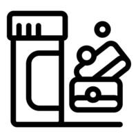 Effervescent tablets dropping into glass of water, tube next to it vector