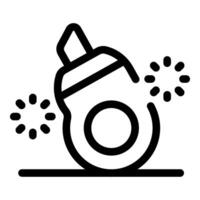 Correction tape rolling and producing sparkles on white background vector