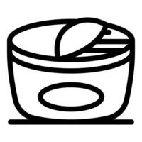 Opened cosmetic cream package with foil lid vector