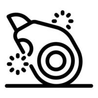 Correction tape rolling and leaving a white trail for easy editing vector