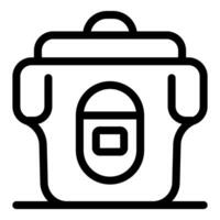 Modern electric multi cooker with digital display for convenient cooking vector