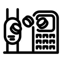 Money transferring from bank card to pos terminal, digital payment processing vector