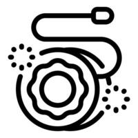 Yo yo toy with string and spinning motion effect vector