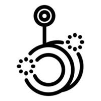 Sensor detecting circular movement and generating signals vector