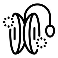 Yo yo toy spinning and creating circular patterns vector