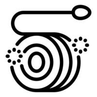Yo yo toy with string and spinning motion effect, childhood fun vector