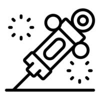Syringe injecting substance creating sparkling effect for vaccination or medical treatment vector