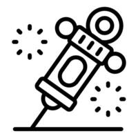 Piercing gun drawing a tattoo with stars around it vector