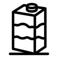 Milk or juice carton package with screw cap standing on a shelf vector
