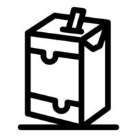 Carton juice box is overflowing on a table vector