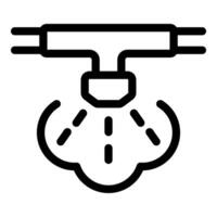 Fire sprinkler extinguishing fire, ensuring safety and preventing property damage vector