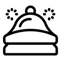 Reception bell ringing for service, hospitality, or hotel check in vector