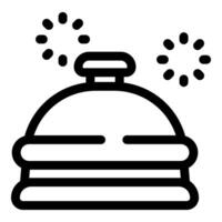 Counter bell ringing with stars, service icon vector