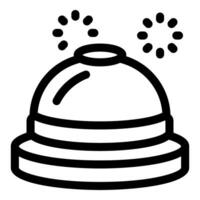 Ringing service bell icon symbolizing requesting assistance vector