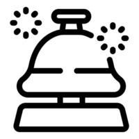 Reception bell ringing with stars, providing excellent customer service vector