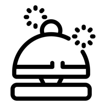 Reception bell is ringing with stars around, representing a festive alert vector