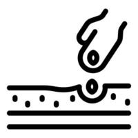 Farmer sowing seeds in soil, agriculture and growth icon vector