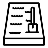 Planting a seedling in a seed tray using a dibber, gardening tools for starting seeds vector