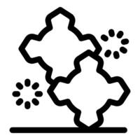 Puzzle pieces combining, creating new opportunities and solutions vector
