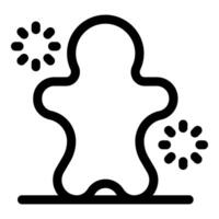 Gingerbread man character refreshing and loading, starting again vector