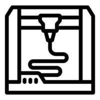 3d printer creating an object, filament extrusion in action vector
