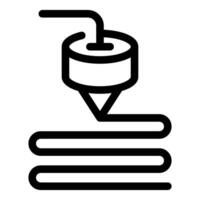 3d printer creating object layer by layer using fused deposition modeling vector