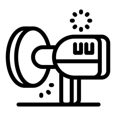 Handheld spotlight emitting light beam, innovation in portable illumination