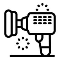 Polishing machine working on surface with flashing lights vector