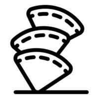 Empanadas stacked on a table, ready to be served vector