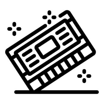 Ram memory module glittering, increasing computer performance vector