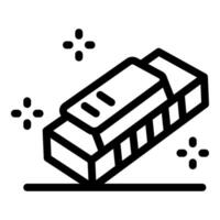 Eraser removing writing mistake, clean paper, correcting errors, office supplies vector