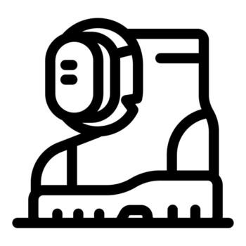 Futuristic smart boot connecting wireless to mobile device vector